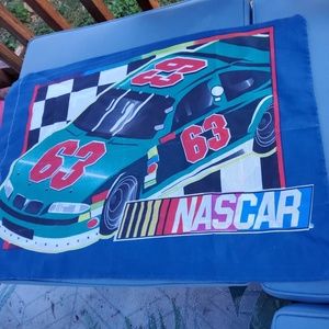 Vintage 90s NASCAR Standard Pillowcase Car 63 and Car 53 Size 31x19 USA